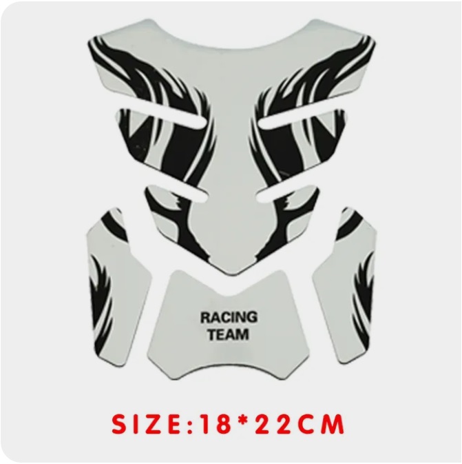 наклейка на бак racing team серебряная