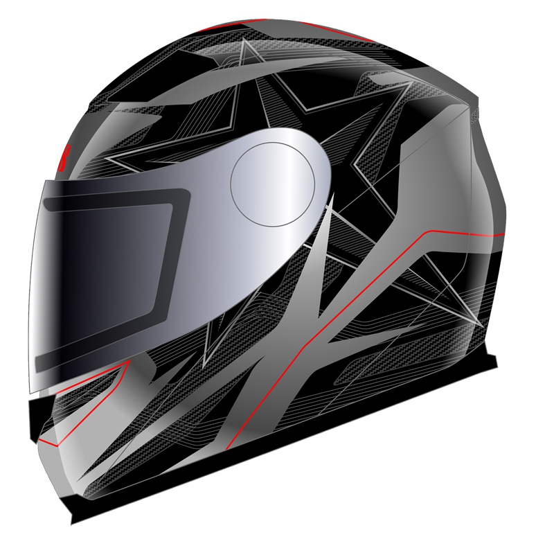 IXS Шлем HX 135 KID 2.0 black\red\grey