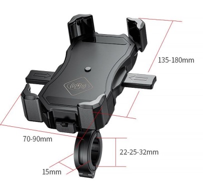 Мото держатель с беспроводной зарядкой R13W
