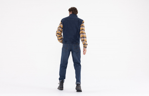 John Doe Жилет Trucker Denim Indigo