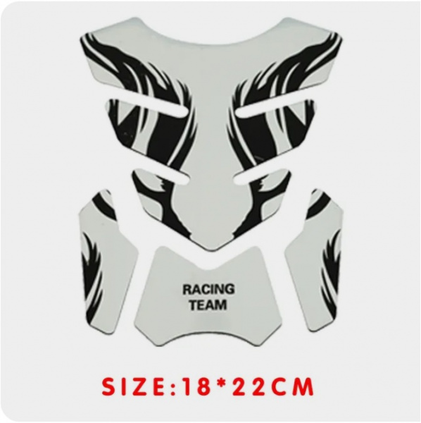 наклейка на бак racing team серебряная